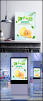 秋季水果柚子广告设计psd素材