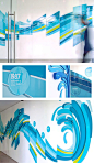 Bringing water to life for a drinks distributor's corporate offices + Displays the company's history