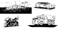 feel先生的秘密采集到{线稿系列}现代交通设计（写实，卡通