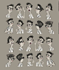 Expressions Sheet | © Studio Sidekick*  • Blog/Website | (www.studio-sidekick.com) ★ || CHARACTER DESIGN REFERENCES (www.facebook.com/CharacterDesignReferences & pinterest.com/characterdesigh) • Love Character Design? Join the Character Design Challen