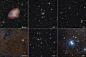 Catalog Entry Number 1 
Image Credit & Copyright: Bernhard Hubl (CEDIC)
Explanation: Every journey has first step and every catalog a first entry. First entries in six well-known deep sky catalogs appear in these panels, from upper left to lower right