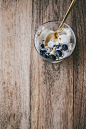 Coconut Milk Ice Cream with a Pistachio Crumb and Blueberries {Vegan + Gluten Free}