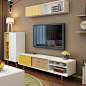 电视柜简约 北欧实木小户型现代客厅成套家具套装 电视柜茶几组合