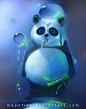 aqua panda by *Apofiss on deviantART #采集大赛#