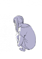 动漫插画女生蹲着的姿势参考图 蹲下的女孩姿势怎么画画法_www.youyix.com