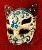 威尼斯手绘猫猫面具~ 价格不菲噢