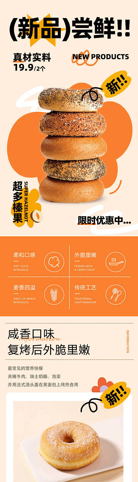 面包烘焙新品长图海报-源文件分享-ywj...