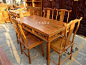 老榆木餐桌椅明清仿古/实木餐桌椅/新中式老榆木餐桌椅/免漆茶桌
