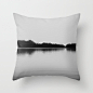 Herring Lake Black and White Throw Pillow: 