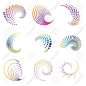 Set Of Nine Abstract Design Creative Wave Icons. These Can Be.. Royalty Free Cliparts, Vectors, And Stock Illustration. Pic 19577836.