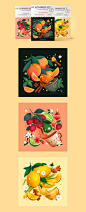 brand illustration flat illustration food illustration Food Packaging Fruit Illustration illustrated packaging package design  packaging illustration Tea Packaging tea packaging design