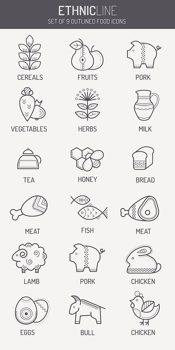 健康食品系列矢量图标 _ui.icon采...
