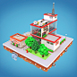 Low Poly City Pack : 


 




	At creation I used flat colors, to give more minimalistic, cartoon style. The model was originally created in Cinema 4D. Rendering standard. Accurate forms, give model more simplicity, mo...