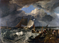 威廉透纳风景油画作品《加来码头》欣赏