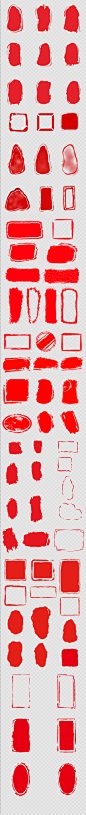 红色边框水墨元素古风传统篆刻印章PSD模板