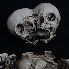 丨啦啦啦丨采集到素材】骨骼人体暗黑畸形