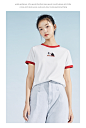 【迪士尼合作款】ONE MORE2020夏季新款亲亲T白色短袖T恤刺绣上衣-tmall.com天猫