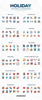 假日图标集包含12个类别的120个图标 120 Holiday Icons UI设计 Icon图标