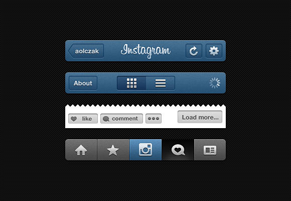 Instagram GUI PSD fr...