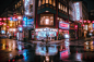 chinatown city foggy japan lightroom mist night pink rain Urban