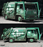 Ghost in the Shell - Sanitation Truck Graphics, Adam Middleton : I was tasked with coming up with the logo and graphics for the garbage truck, pretty stoked the 79E made it into the film - a nice homage to the '95 film :) The translation's came from the f