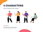 4款穆达马地犬启动团队合作插画 Muda mudi – Startup & Team work Illustrations-UI库