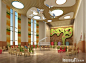 幼儿园设计效果图之表演大厅装饰—土拨鼠装饰设计门户