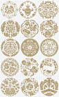 中国风古典窗花中式镂空花纹雕刻图案民族雕花AI矢量PNG设计素材-淘宝网