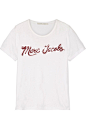 Marc Jacobs - 带缀饰纯棉平纹针织 T 恤 : 白色纯棉平纹针织面料
 套头款
 100% 纯棉
 手洗
