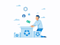 Deputy - Onboarding and Feature Animations startups finance bodymovin json lottie flat character animation illustration after effects loop animated gif vector