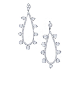 Mircopavé Teardrop and Rose cut Drop Earrings