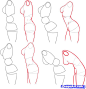 Animate丨人物动态姿势画法技能教程丨人物比例动态动作分解/肌肉骨骼动画漫画分析