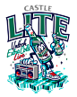 CASTLE LITE : Castle Lite Tee-shirt graphics.