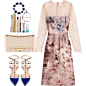 A fashion look from November 2013 featuring valentino dresses, adjustable strap sandals and brass necklace. Browse and shop related looks.