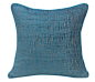 欧式新古典美式雪尼尔提花纹理单色百搭抱枕沙发靠垫靠包腰枕天蓝-淘宝网