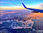 美国正在经历罕见的严寒天气，芝加哥6日降至-27℃，创下历史记录，这是twitter网友在飞机上拍摄的芝加哥。