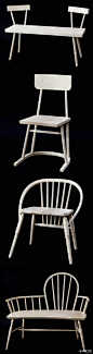 在2010米兰Designersblock上，设计师Gitta Gschwendtner、Carl Clerkin、William Warren和Gareth Neal展示的椅子设计。