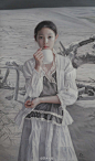吴静涵人物油画，2012年作。