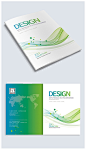 绿色科技线条公司画册企业宣传册封面设计