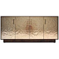 Pacifica Cabinet in Hand-Hammered Bronze and American Walnut by Newell Design