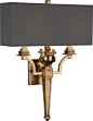 Leopold Brass Wall Sconce - contemporary - wall sconces - Masins Furniture