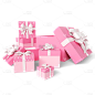 粉色可爱礼物盒节日装饰元素