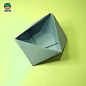 收纳盒折纸方法、纸盒手工制作大全之三角形立体纸盒制作方法 #素材#