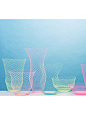 Air Vase neon geel-blauw - accessoires - I/OBJECT