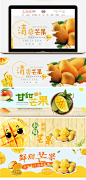 芒果水果蔬菜banner海报