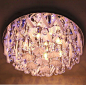 唯美时尚水晶灯led客厅灯吸顶灯简约现代灯饰圆形聚宝盆灯具。。