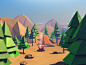 Low poly nature : It is my collection of nature pictures,that was created in Cinema 4d.