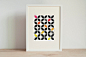 Mod Art - Mid Century Geometric Print - Black and White Abstract Artwork - 5x7, 8x10 Modern Nursery Art