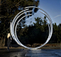 New Sculpture for Peoria, AZ | 'Aureole', Peoria Centennial Plaza, 2013 14’ H x 14’ W x 4’D | Aluminum | www.gordonhuether.com