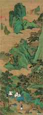 明仇英桃源仙境图轴，175x66.7cm，天津博物馆藏